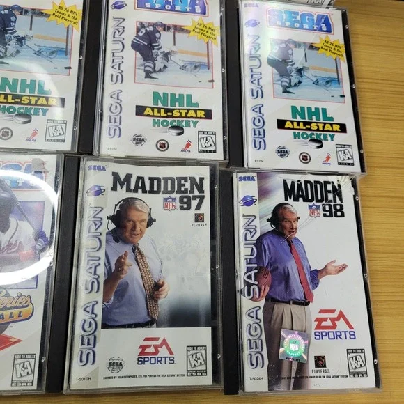 Sega Saturn Game Bundle Lot of 15 PGA Tour Fifa Madden 97 98 NHL Hockey World